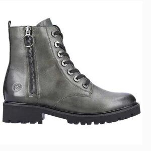 Remonte D8671-52 Ethylene Vinyl Zip Lace Up Ankle Boot Green Womens size 9.5